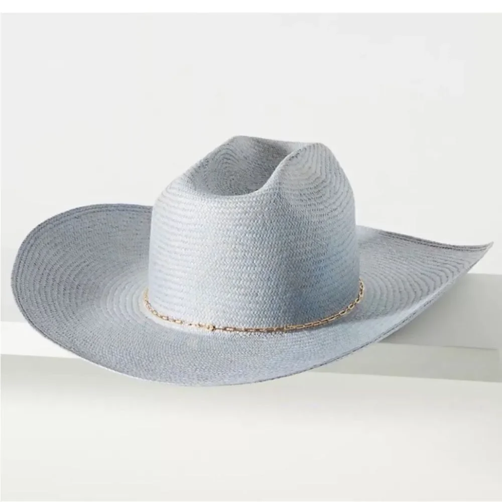 New Anthropologie x Van Palma Luke Rancher Hat L Blue